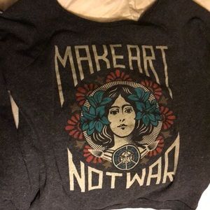 Obey “Make Art Not War” Pullover Sweater